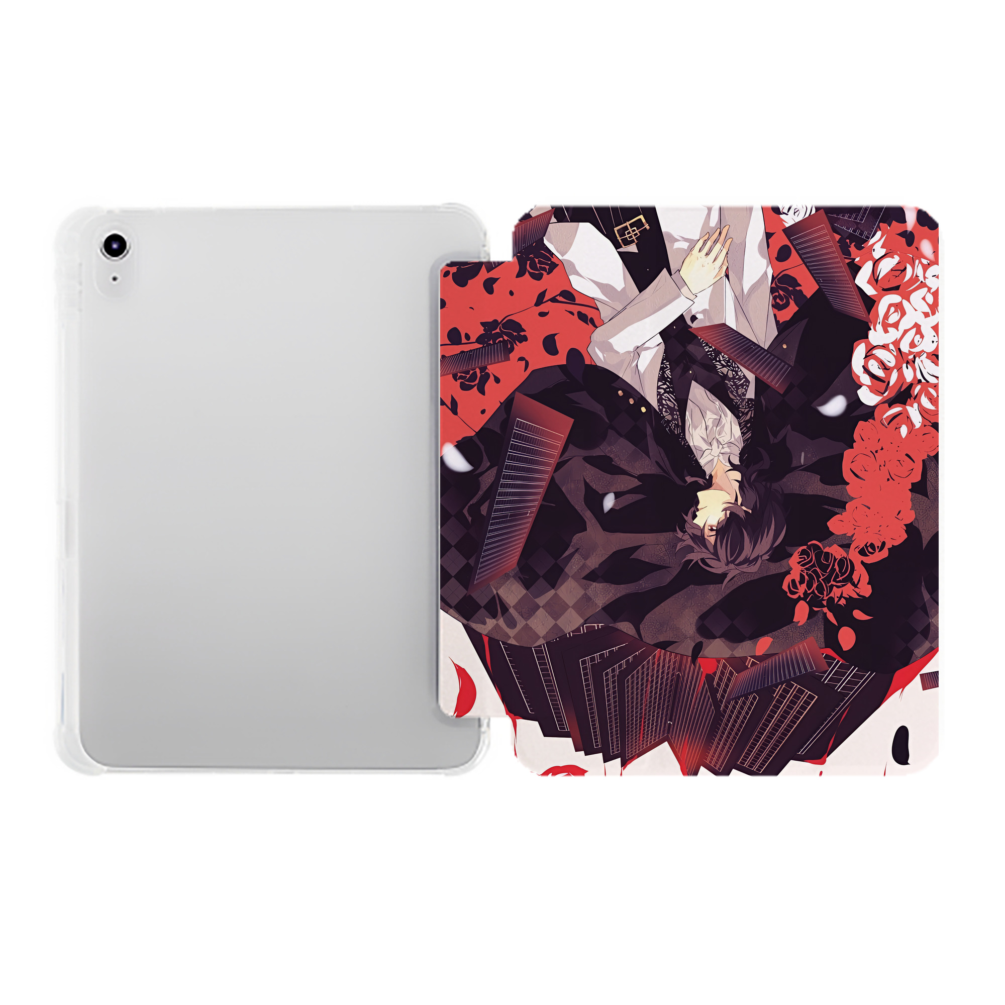 （画像用） 文豪ストレイドッグス Bungo Stray Dogs IPad ケース ペン収納付き 三つ折りスタンド PUレザー×シリコン 対応機種9.5/10.5/10.9インチ
